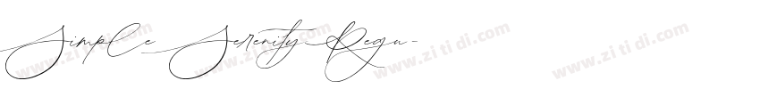 Simple Serenity Regu字体转换